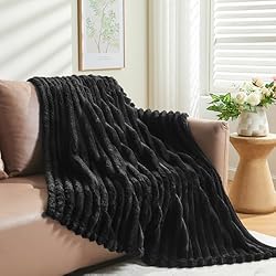 NEWCOSPLAY Super Soft Twin Blanket Black Premium