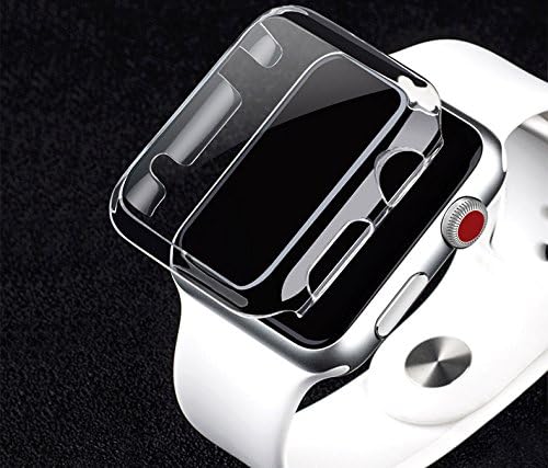 POHOO Apple Watch Screen Protector Ultra-Thin PC Hard Cover Full Coverage Clear Case for iWatch Series 2/3 - 42 mm - 2 Piece