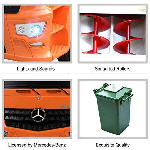 image for DOUBLE E Remote Control Garbage Truck 8 Channel Mercedes-Benz Licensed