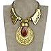 SUMAJU Statement Necklace, Bib Collar Statement Necklace Pendant Vintage Lucite Carved Teardrop