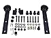 EWEI'S Homewares 6-Feet Country Steel Sliding Barn Door Hardware - Black