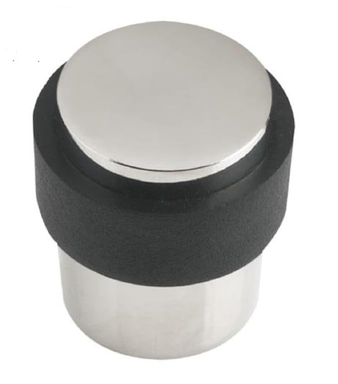 Stainless Steel ZAS85 Round Floor Mounted Door Stop 35mm Diameter (Polished Stainless Steel