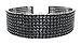 LuxeLife Black Rhinestone Choker 8 Row Women’s Crystal Necklace Diamond Collar with 5