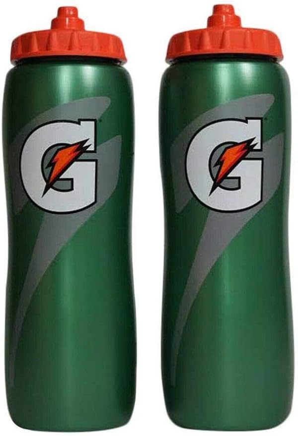 Gatorade 32 Oz Squeeze Water Sports Bottle Pack of 2 New Easy Grip Design