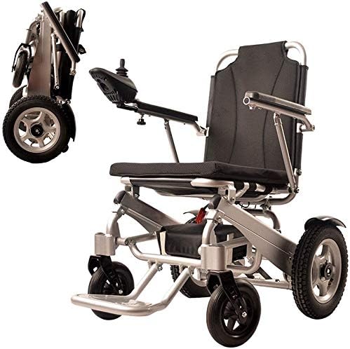 JFZCBXD Folding Portable Powerchair, Lightweight Dual Function Foldable Power Wheelchair, Drive With Electric Power Or Use As Manual Wheelchair
