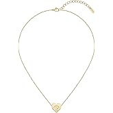 Lacoste Love My Croc Pendant Necklace for Women - Stainless Steel Jewelry, Adjustable - Romantic Collection, Heart Shape Design, Accessory - Gift for Her