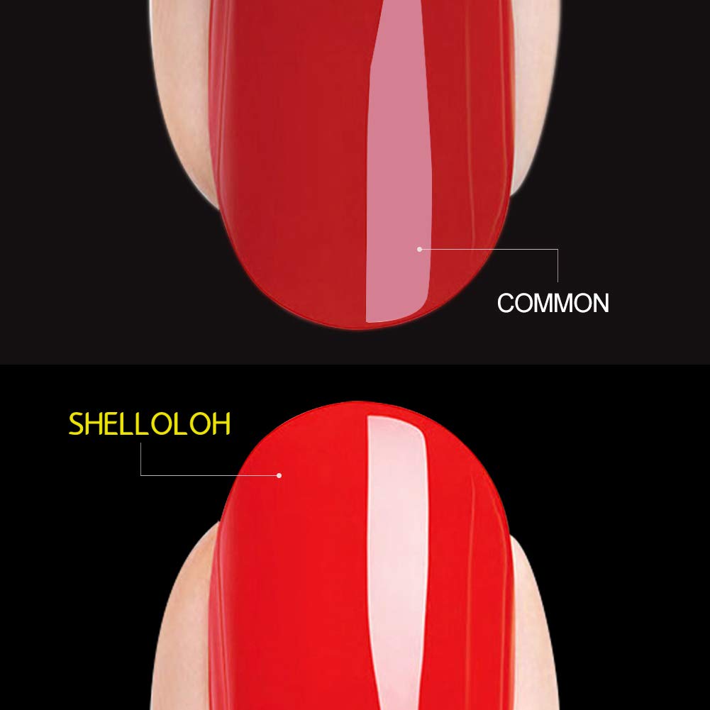 SHELLOLOH 2pcs Gel Nail Polish Top Coat and Base Coat Set Soak Off LED Gel Nail Art Manicure Kit Long-Lasting 10ml : Beauty
