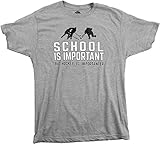Ann Arbor T-shirt Co. School is Important but Hockey is Importanter | Funny Sports Unisex T-shirt-(Adult,M)