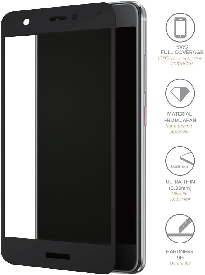 The Kase Paris Tempered Glass Screen Protector for Huawei Nova Black
