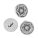 PEPPERLONELY Brand 10PC Antique Silver Metal Shank Button Round Single Hole Flower Pattern 15mm