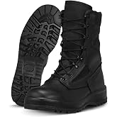 Belleville 300 TROP ST Military Steel Toe Boots for Men, Breathable Design | Breathable Comfort for Long Wear, Shock-Absorbing Midsole, Removable Insert, Lightweight, Made in USA, Black Tactical Boots