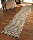 Extra-long Nonslip Striped Runners 60'' 90''' 120'' (Sand, 60'')