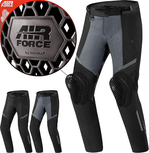 SHIMA RUSH Motorcycle Trousers for Women AIRFORCE Knee Protectors Motorbike Armoured Motorbike Suit Lightweight Protective Ventilated Reinforced Armored Bike (Womens, Trousers Vented, Pink, L)