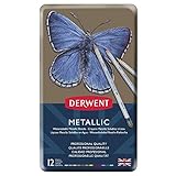 Derwent Watercolor Pencils, Metallic, Water Color, Drawing, Art, 12-Pack (0700456)