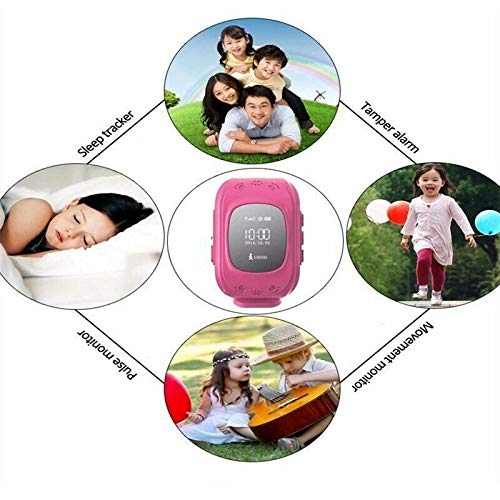 Smart Watch for Kids-ZEERKEER GPS Tracker Smart Watch Pedometer with SOS Call Anti-Lost Alarm Remote Monitor GPS/LBS Locator Smart Bracelet Best Gift for Girls Children boy (Q50)
