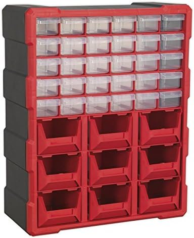Sealey Apdc39R Cabinet Box 39 Drawer - Red/Black, White