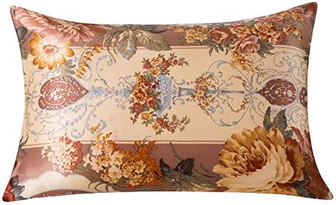 Silk Pillowcase for Hair and Skin with Hidden Zipper Print (King, Pattern18)