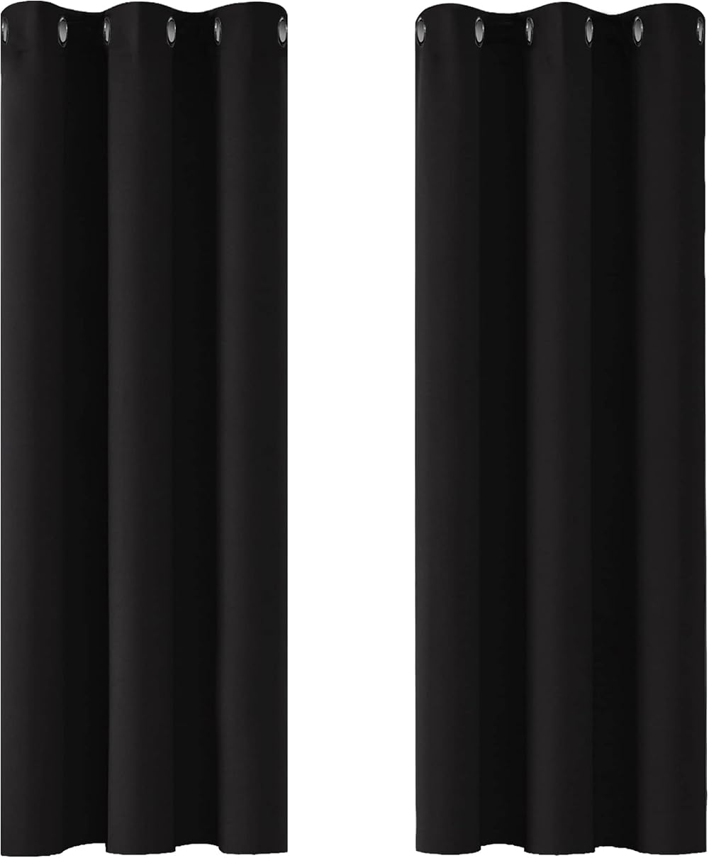 Deconovo Eyelet Blackout Curtains 2 Panels 42 x 54 Inch Thermal Insulated