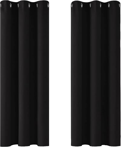 Deconovo Eyelet Blackout Curtains 2 Panels 42 x 54 Inch Thermal Insulated