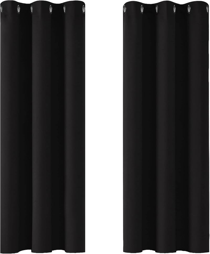 Deconovo Eyelet Blackout Curtains 2 Panels 42 x 54 Inch Thermal Insulated