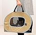 Necoichi Stress-Free Cat Travel Carrier Collapsible Gray White for 2 cats, for indoor cats small medium large cats(Beige)