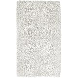 Pinzon 100% Cotton Looped Bath Rug with Non-Slip Backing - 21 x 34 inch, White