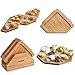 VonShef Jigsaw Platter Cheese Board with Display Stand, Natural Bamboo Wooden Charcuterie and Meat Serving Boards, 4 Connecting Coaster Plates Included, H6 X W6 X D0.5 Inches