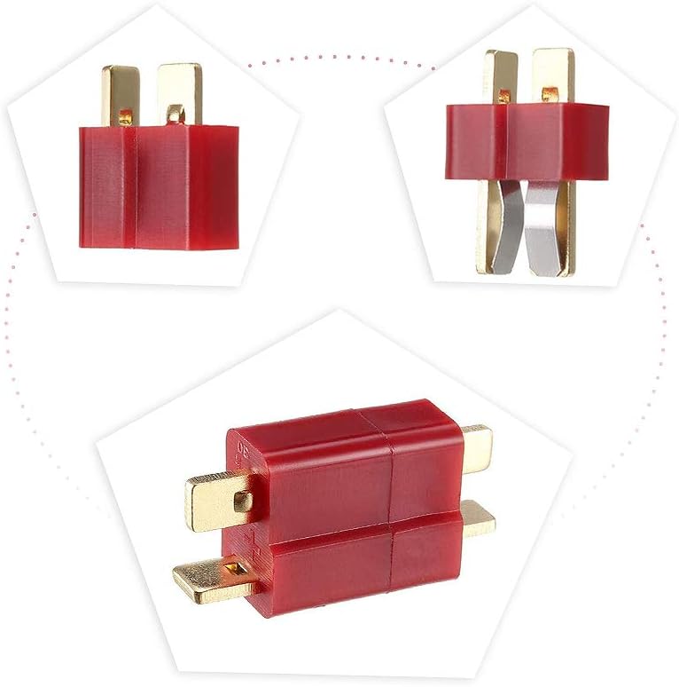 YIXISI 25 works T Male Female Plug Connectors Adapter, with 1m Heat Shrinkable Tube, T-Plug Connectors, Deans Ultra Plugs - Image 4