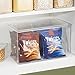 InterDesign Kitchen, Pantry, Refrigerator, Freezer Storage Container with Hinged Lid, 6.25-Quart, Clear