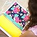 Amelia Floral Pink and Blue 11 x 9 Polyester Fabric Zip Binder Pouch Pencil Bag