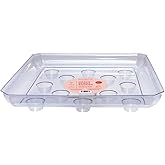 CWP SQDS-1200 Heavy Gauge Footed Square Carpet Saver Saucer, 12-Inch by 12-Inch, Clear