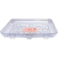 CWP SQDS-1200 Heavy Gauge Footed Square Carpet Saver Saucer, 12-Inch by 12-Inch, Clear