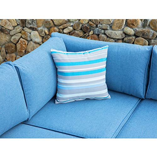 COSIEST 7Piece Outdoor Furniture Set Warm Gray Wicker Sectional Sofa w