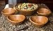 BIRDROCK HOME Bamboo Salad Bowl Set | Set of 5 | Wooden Stackable Bowls for Salad, Pasta, Fruit | Kitchen Bowl Set