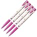 Dong-a Miffy Oil Based Ink Ball Point Pen Excellent Writing (6 Color/pack of 24 Pens) Blue/black/red/green/pink/sky Blue/