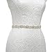 Remedios Beaded Wedding Belt Rhinestone Bridal Belt Bridesmaid Sash Women Dress Accessories, Ivory