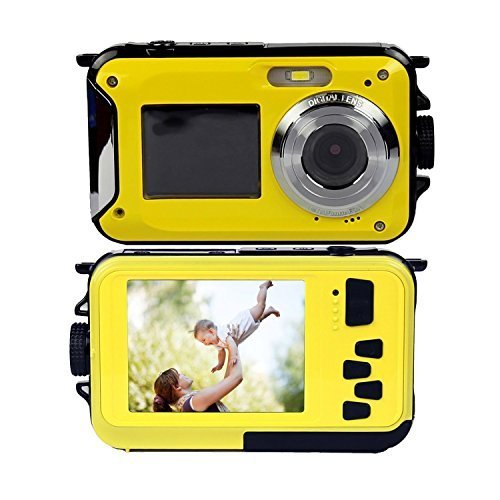 PowerLead PLDH19 Double Screens Waterproof Digital Camera 2.7-Inch Front LCD Easy Self Shot Camera (yellow) PowerLead PLDH19 Double Screens Waterproof Digital Camera 2.7-Inch Front LCD Easy Self Shot Camera (yellow)