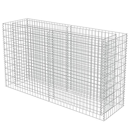Gabionen-Hochbeet Verzinkter Stahl 180×50×100 cm – Bild 2