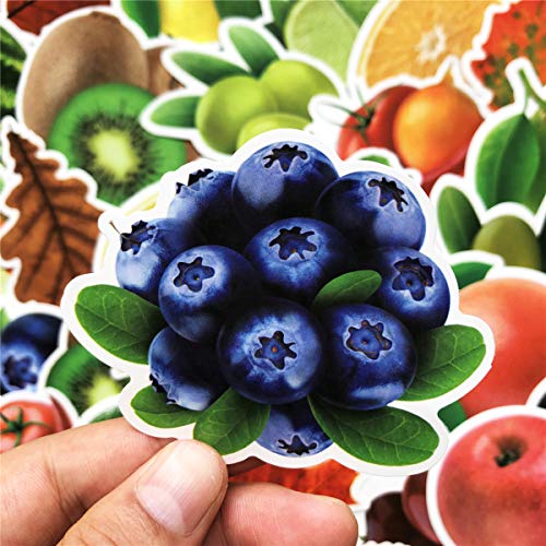 100PCS Colorful Fruits Vegetables Stickers Waterproof Laptop Stickers Car Bicycle Suitcase Computer Water Bottle Mobile Phone Stickers DIY Decals for Kids (Fruits 100)
