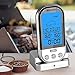Wireless Meat Thermometer with Large LCD Digital Display and Long Probe for BBQ Grill Smoker and Cooking, Belmint Instant Read BBQ Meat Thermometer Measure Food Temp, Connection up to 100 Foot Range