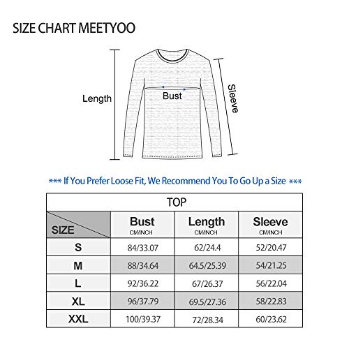 MEETYOO Men's Compression Shirt, Cool Dry Long Sleeve Underwear Top for