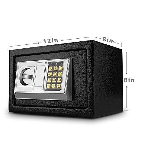 Flexzion Digital Electronic Safe Box Keypad Lock Security with