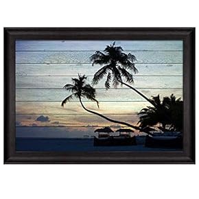 Palm Trees on an Island with Huts as...