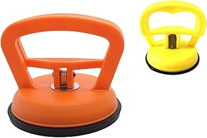 JFX Dent Puller,2-Pack Car Dent Puller Kit, Strong Suction Cup Dent Remover, Multi-Function Dent Repair Tool, Large + Small, Handle Dent Puller for Car Repair, Glass, Tile and Mirror (Orange+Yellow)
