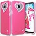 Vena Galaxy S8 Case, [vLove][Heart-Shape | Dual Layer Protection] Hybrid Bumper Cover for Samsung Galaxy S8 (Hot Pink/Rose Pink)