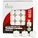 Kisco White Unscented Tea Light Candles - 8 Hour Long Burning Tealight Votive Candles - Bulk Pack of 50 for Home Decoration