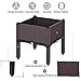 Outsunny Plastic Raised Garden Bed Elevated Planter Box Kit Rattan Pattern with Self-Watering Design and Compact Footprint, Perfect for Flowers Vegetables and Herbsthumb 3