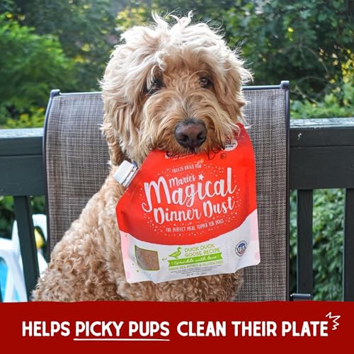 STELLA & CHEWY’S FREEZE-DRIED RAW MARIE’S MAGICAL DINNER DUST – PREMIUM DUCK & TURKEY DOG FOOD TOPPER WITH ORGANIC FRUITS & VEGETABLES – PERFECT FOR PICKY EATERS – 7OZ