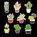 Cute Enamel Lapel Pins Set Cartoon Animal Plant Floral Fruits Foods Brooches Pin Badges for Clothing Bags Backpacks Jackets Hat DIY (Flower plants set of 9)