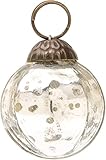 Luna Bazaar Mini Silver Mercury Glass Ornament (ball design)